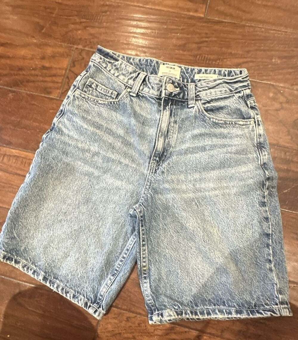 Cotton On Super Baggy Jort Denim Shorts Size 24